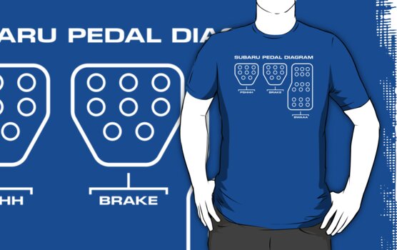 subaru pedal diagram shirt