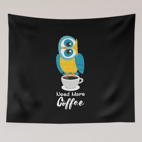 Item preview, OWL holding coffee mug and needs more Design designed and sold by Lighvision.