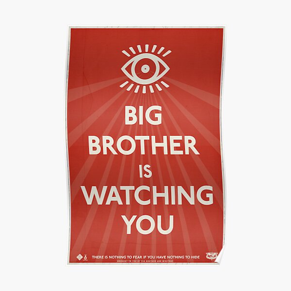 Big Brother Is Watching You Propaganda Poster