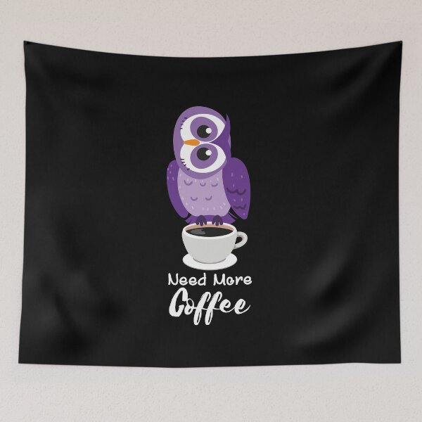 Item preview, OWL holding coffee mug & needs more Design designed and sold by Lighvision.