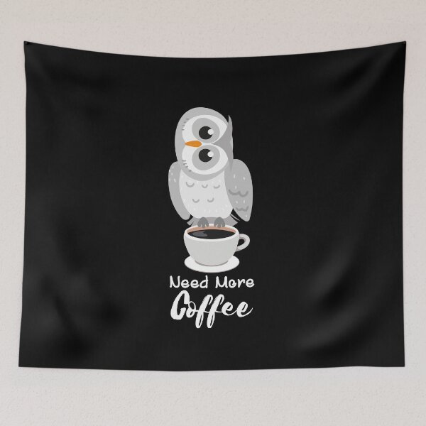 Item preview, OWL holding coffee mug & needs more Design designed and sold by Lighvision.
