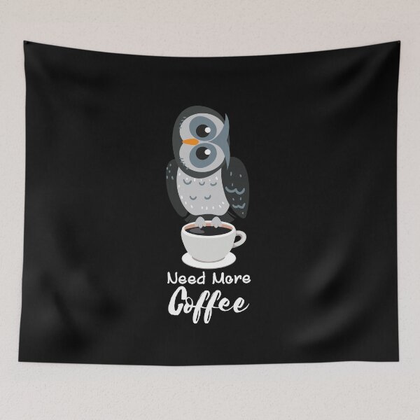 Item preview, OWL holding coffee mug & needs more Design designed and sold by Lighvision.