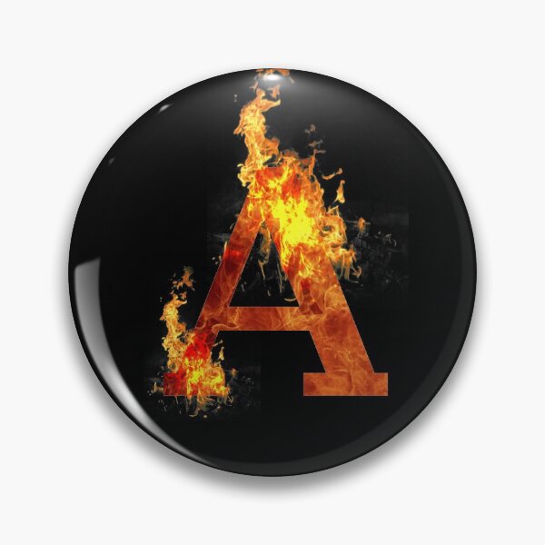 Item preview, Letter A burning in flames of fire designed and sold by Starstacks.