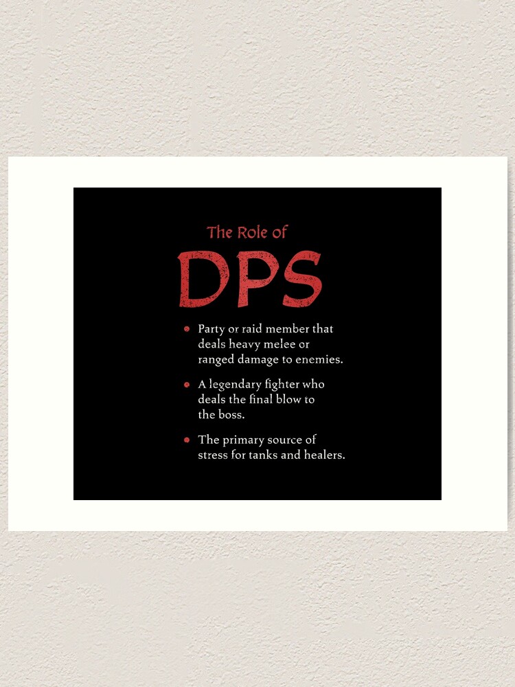 The Role Of Dps Definition Art Print For Sale By Briansmith84 Redbubble