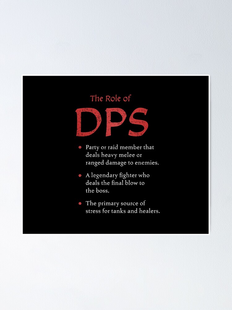 The Role Of Dps Definition Poster By Briansmith84 Redbubble