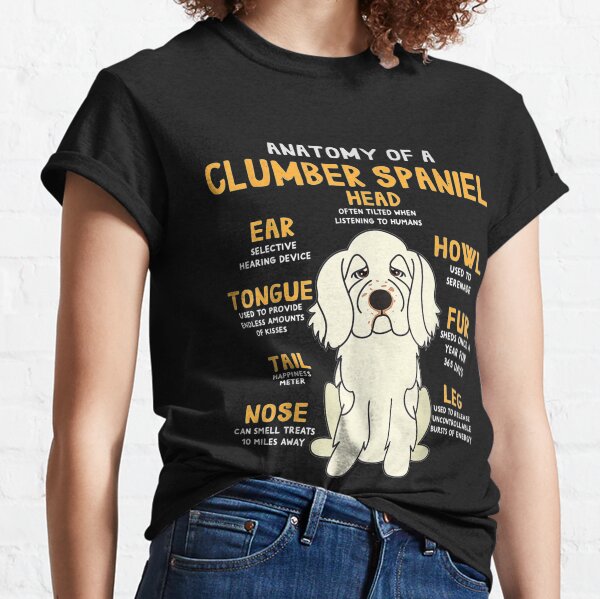 Clumber Spaniel Anatomy Funny Dog Mom Dad Cute Gift Classic T-Shirt