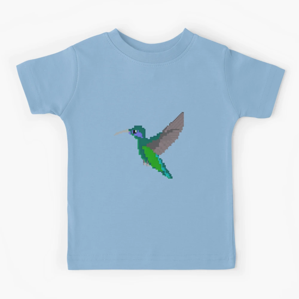 hummingbird on Fishing Pole 5 Kids T-Shirt by Lizi Beard-Ward - Pixels