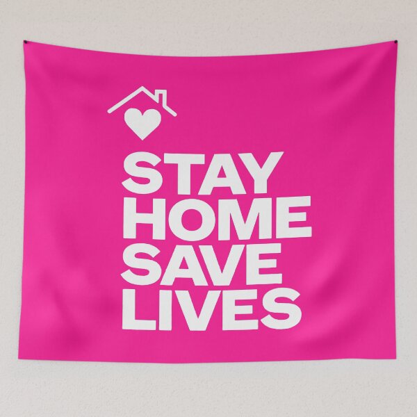 Item preview, Stay Home Save Lives CORONA VIRUS Pink designed and sold by SalahBlt.