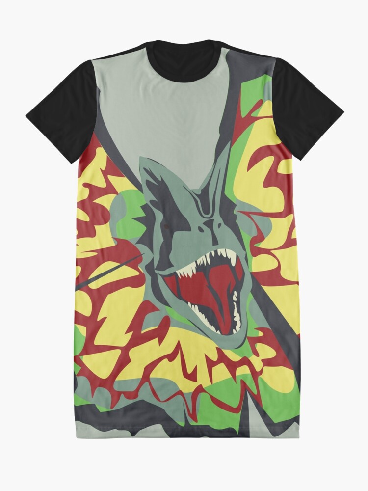 Alternate view of dilophosaurus Graphic T-Shirt Dress