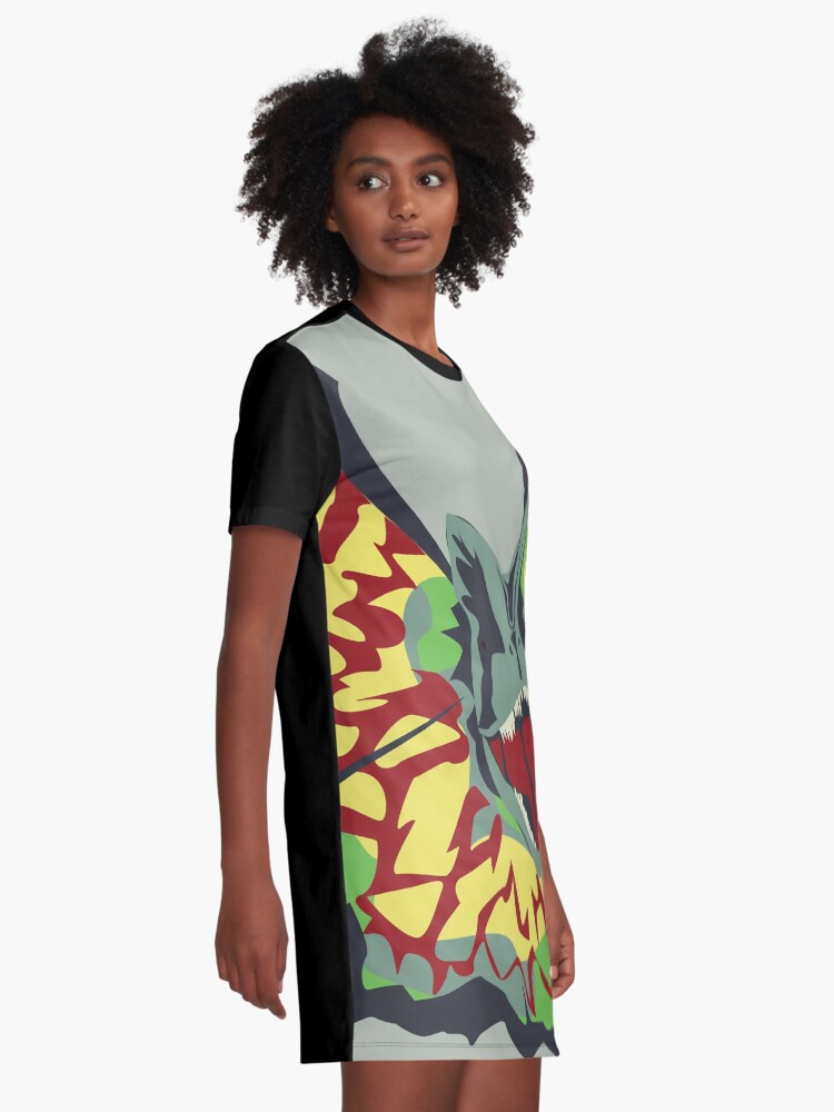 Alternate view of dilophosaurus Graphic T-Shirt Dress