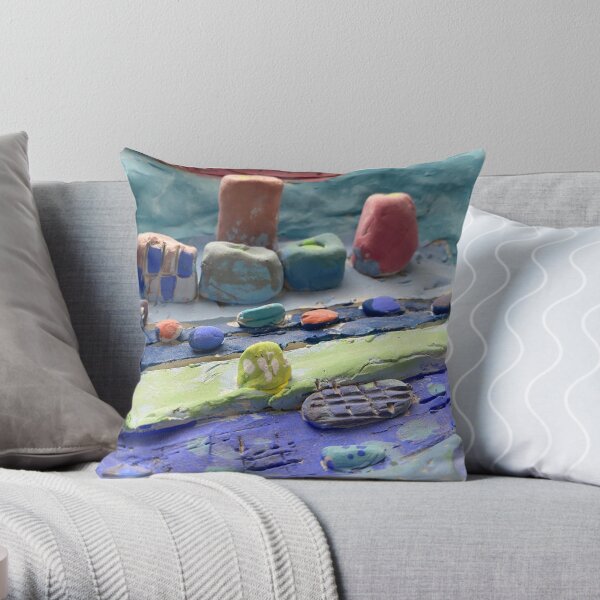 Micro City Throw Pillow
