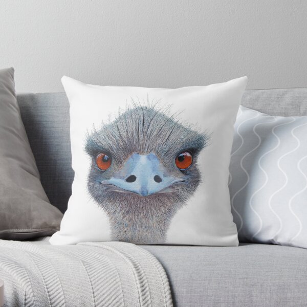 Cheeky Emu Throw Pillow