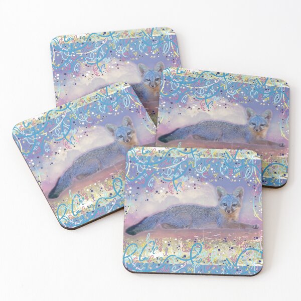Item preview, Gray Fox in the Clouds designed and sold by vanillakirsty.