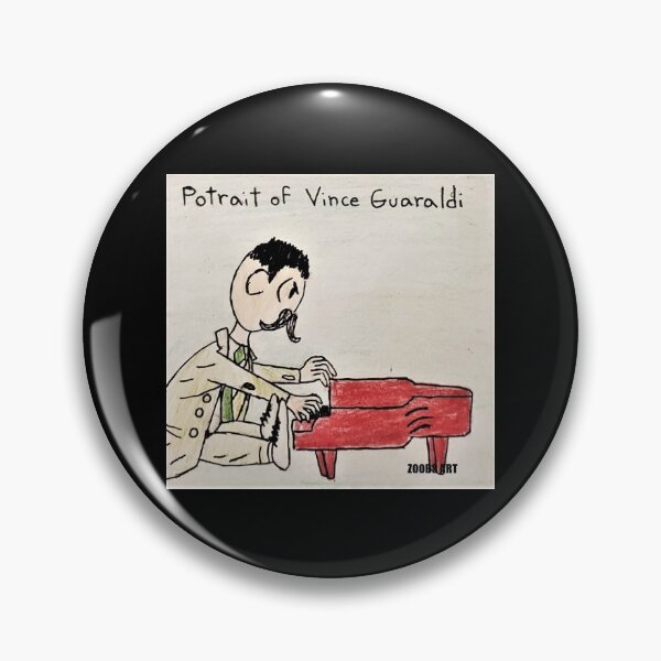 Item preview, "Potrait of Vince Guaraldi" Jazz Artist Comic Music Graphic designed and sold by GrudleBay.