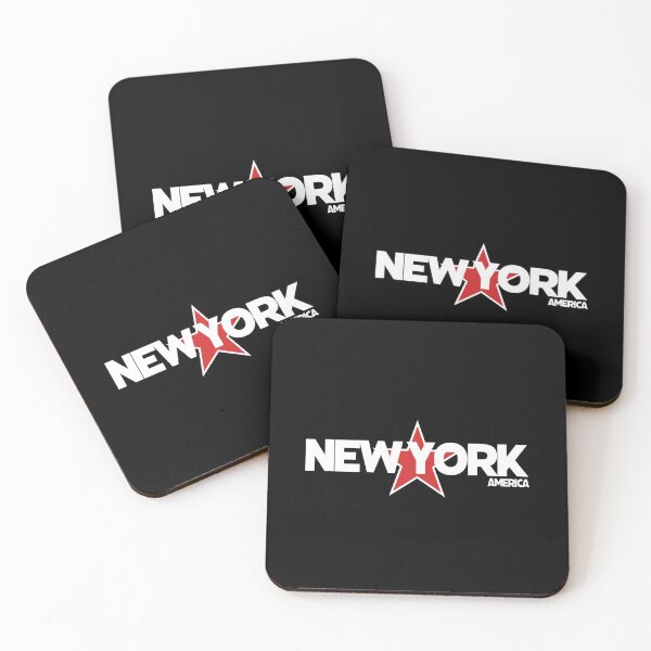 Item preview, New York - America including Red Star Background designed and sold by agsduy.