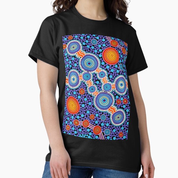 Vista previa del artículo con la obra «Auténtico arte aborigen - The Journey Blue», diseñado y vendido por HogarthArts.