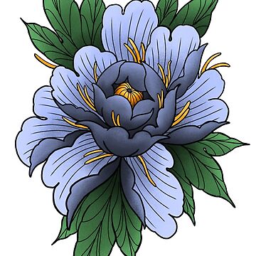 Artwork thumbnail, Blue Peony Flower by EZRA4000