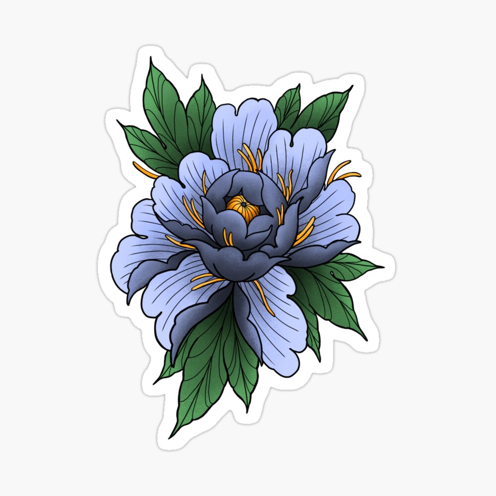 Blue peony tattoo by @chrisstockings | Tattoos, Flower tattoos, Tattoo  designs