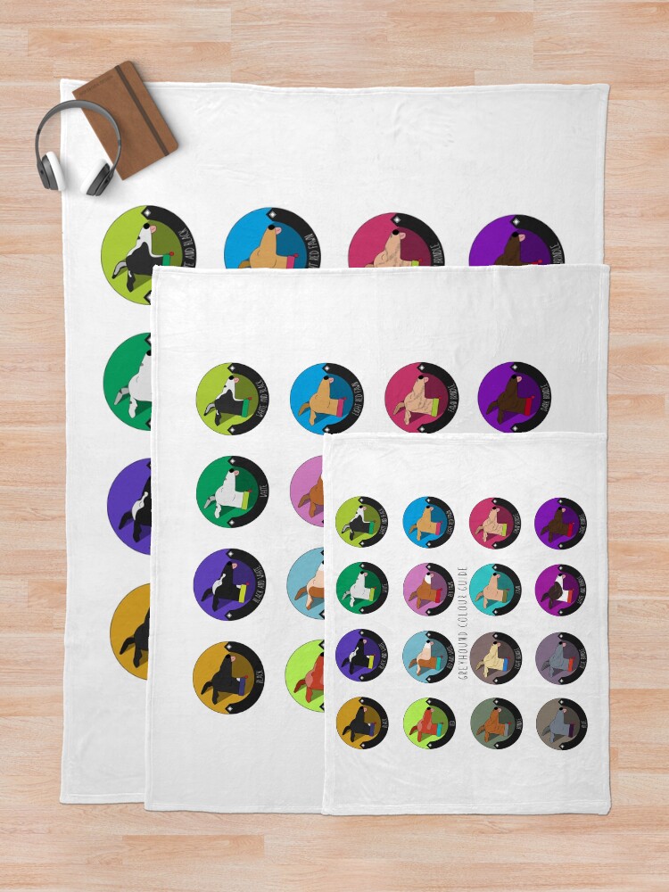 Alternate view of Greyhound Colour Guide Throw Blanket