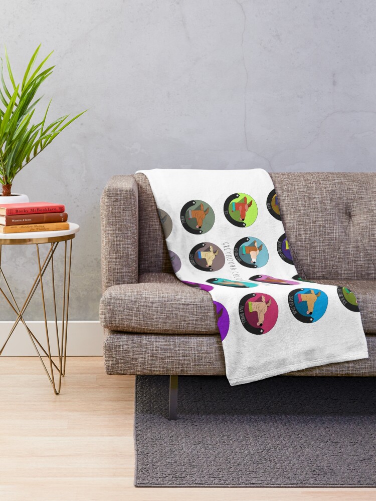 Alternate view of Greyhound Colour Guide Throw Blanket