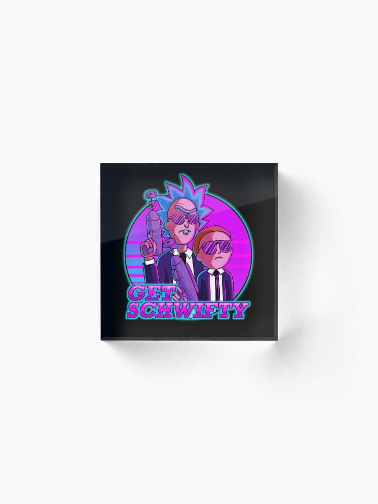 Alternate view of rick and morty get schwifty Acrylic Block