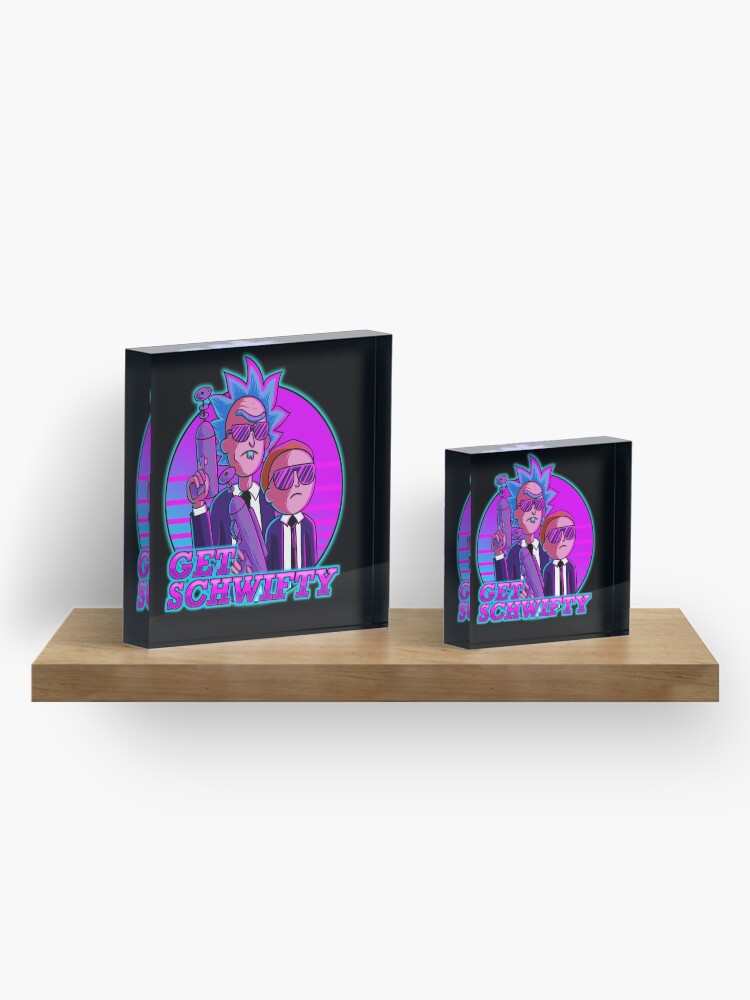 Alternate view of rick and morty get schwifty Acrylic Block