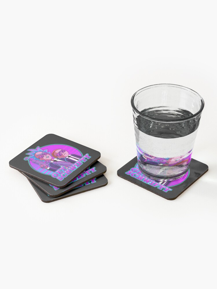 Alternate view of rick and morty get schwifty Coasters (Set of 4)