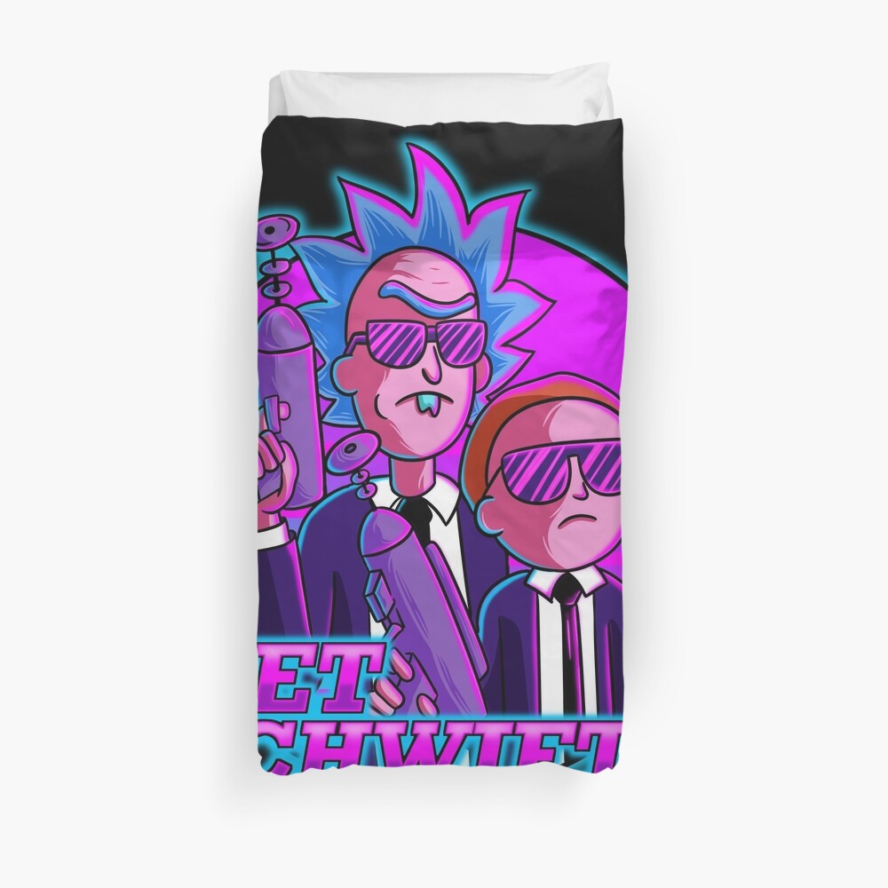 rick and morty get schwifty Duvet Cover