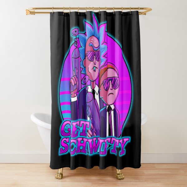 rick and morty get schwifty Shower Curtain