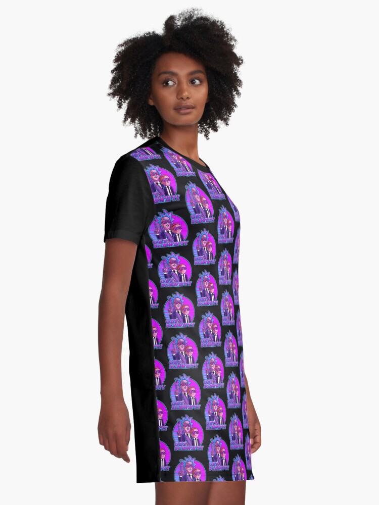 Alternate view of rick and morty get schwifty Graphic T-Shirt Dress