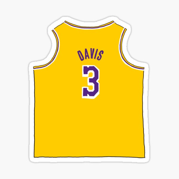 Anthony Davis 2021 Blue Jersey for Los Angeles Lakers - NBA Removable Wall Decal Giant Athlete + 2 Wall Decals 36W x 55H