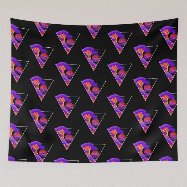 Item preview, great wave off kanagawa  triangle neonwave designed and sold by gomskyartstudio.