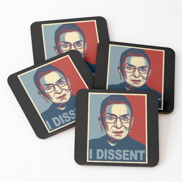 NOTORIOUS RBG ruth bader ginsburg i dissent Coasters (Set of 4)