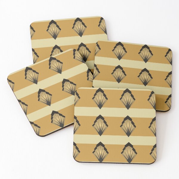 Art Deco Pattern Coasters (Set of 4)