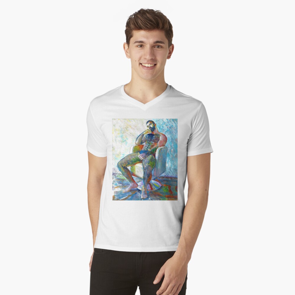 Vista previa del artículo con la obra «Camiseta de cuello en V», diseñado y vendido por RDRiccoboni.