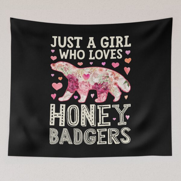 Item preview, Just a Girl Who Loves Honey Badgers Flower Shirt for Girls Women Kids Animal Lover Gifts designed and sold by LiqueGifts.