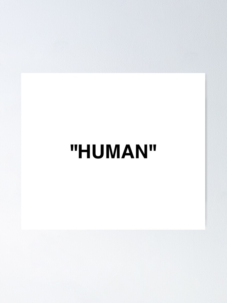 "Off White Human Sticker Label" Poster for Sale by GoodCooks Redbubble