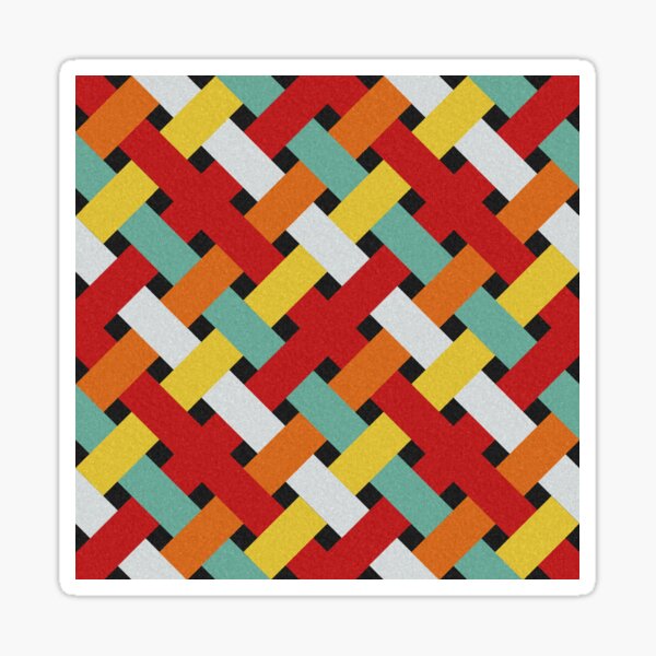 Woven Stripes summer Sticker