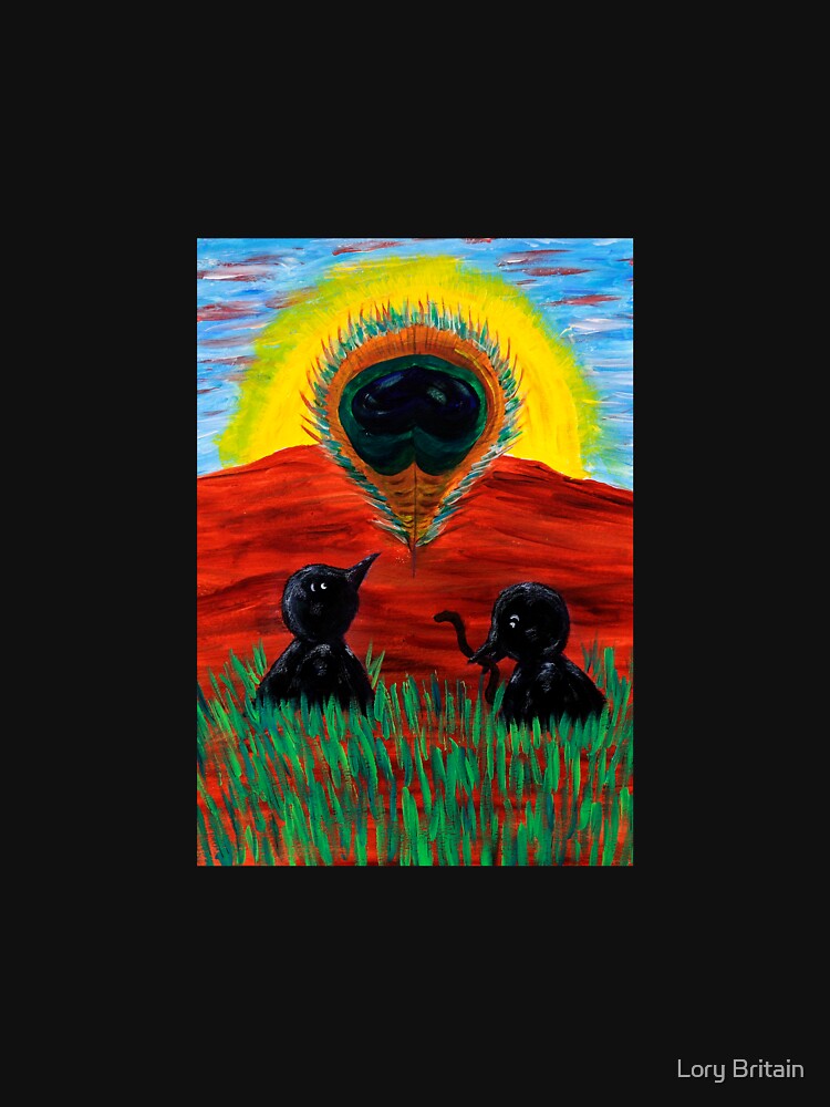 Thumbnail 7 of 7, Classic T-Shirt, Mama Crow Suddenly Sees a Beautiful.... designed and sold by lorybit.