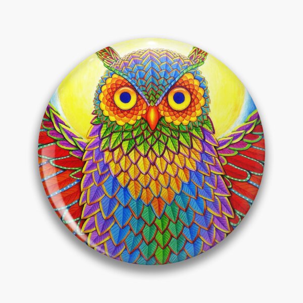 Item preview, Colorful Psychedelic Rainbow Owl designed and sold by Rebecca Wang.