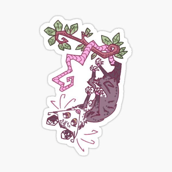 Hanging Opossum Sticker
