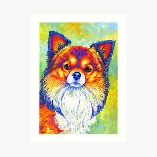 Small and Sassy - Colorful Rainbow Chihuahua Dog Art Print