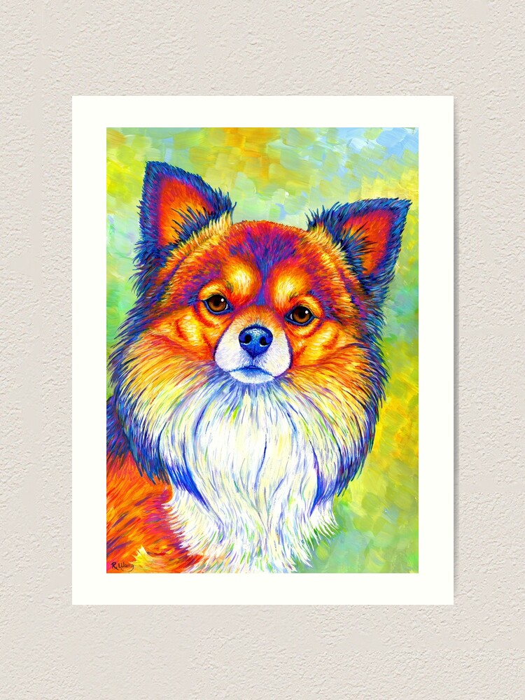 Alternate view of Small and Sassy - Colorful Rainbow Chihuahua Dog Art Print