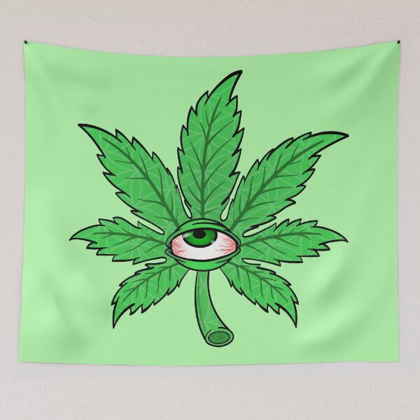 Item preview, Stoned Weed Leaf - Cannabis Art designed and sold by thirdiration.