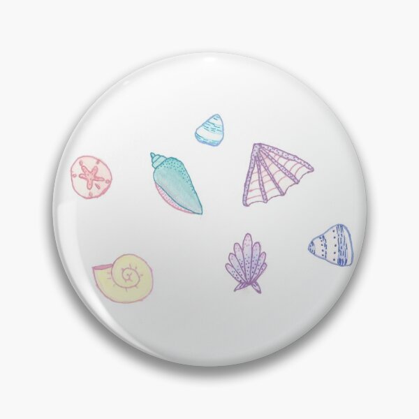 motif de coquille pastel Badge