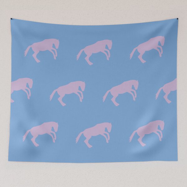 Item preview, Lilac and Blue Rearing Horse Pattern - Designed by Design by Cheyney. designed and sold by designbycheyney.