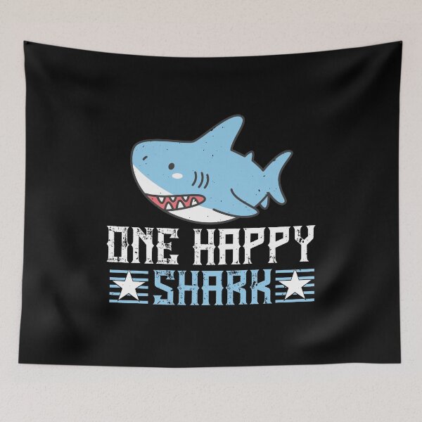 Item preview, One Happy Shark designed and sold by Visualsplendors.