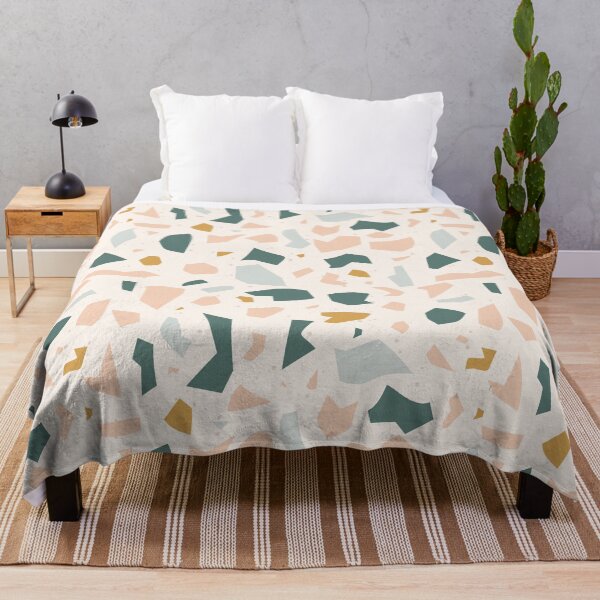 Item preview, Retro Blue Yellow Terrazzo Print designed and sold by Emily Zigo.