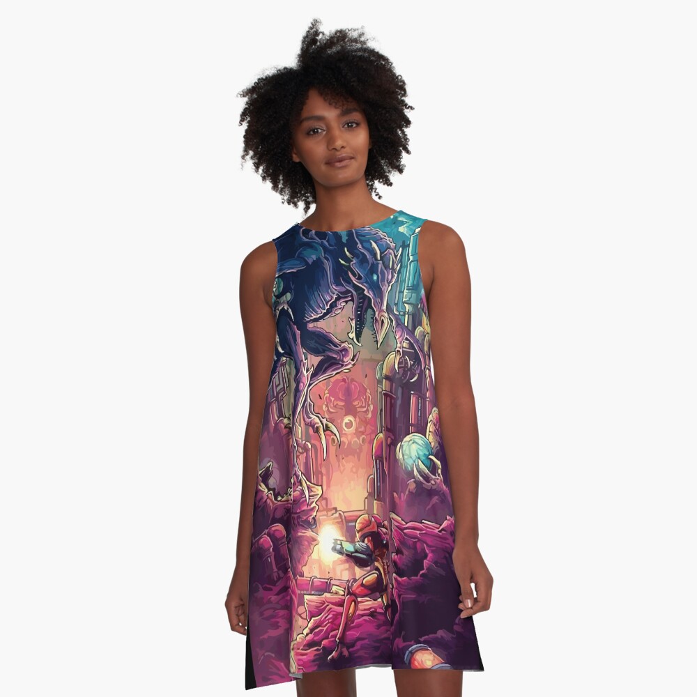 Vista previa del artículo con la obra «Vestido acampanado», diseñado y vendido por FotoLibreStudio.