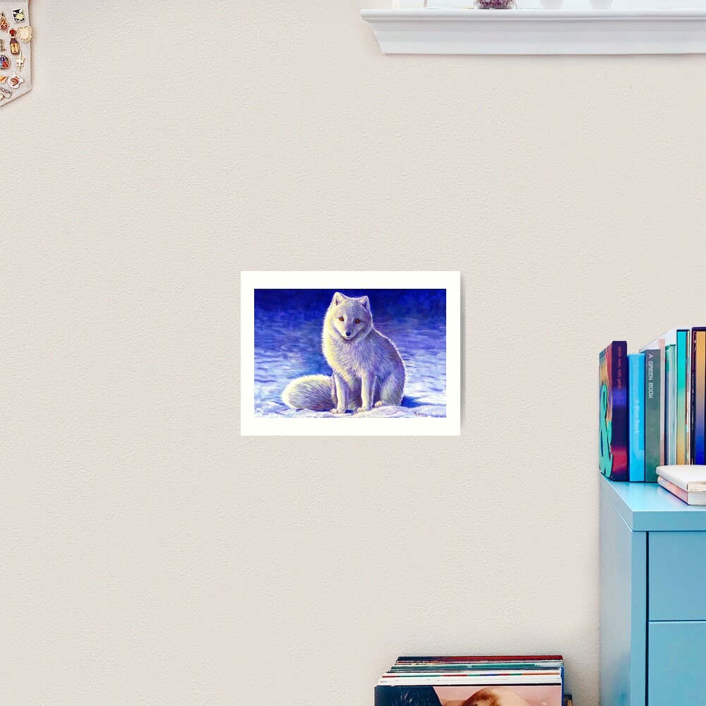 Peaceful Winter Arctic Fox Art Print